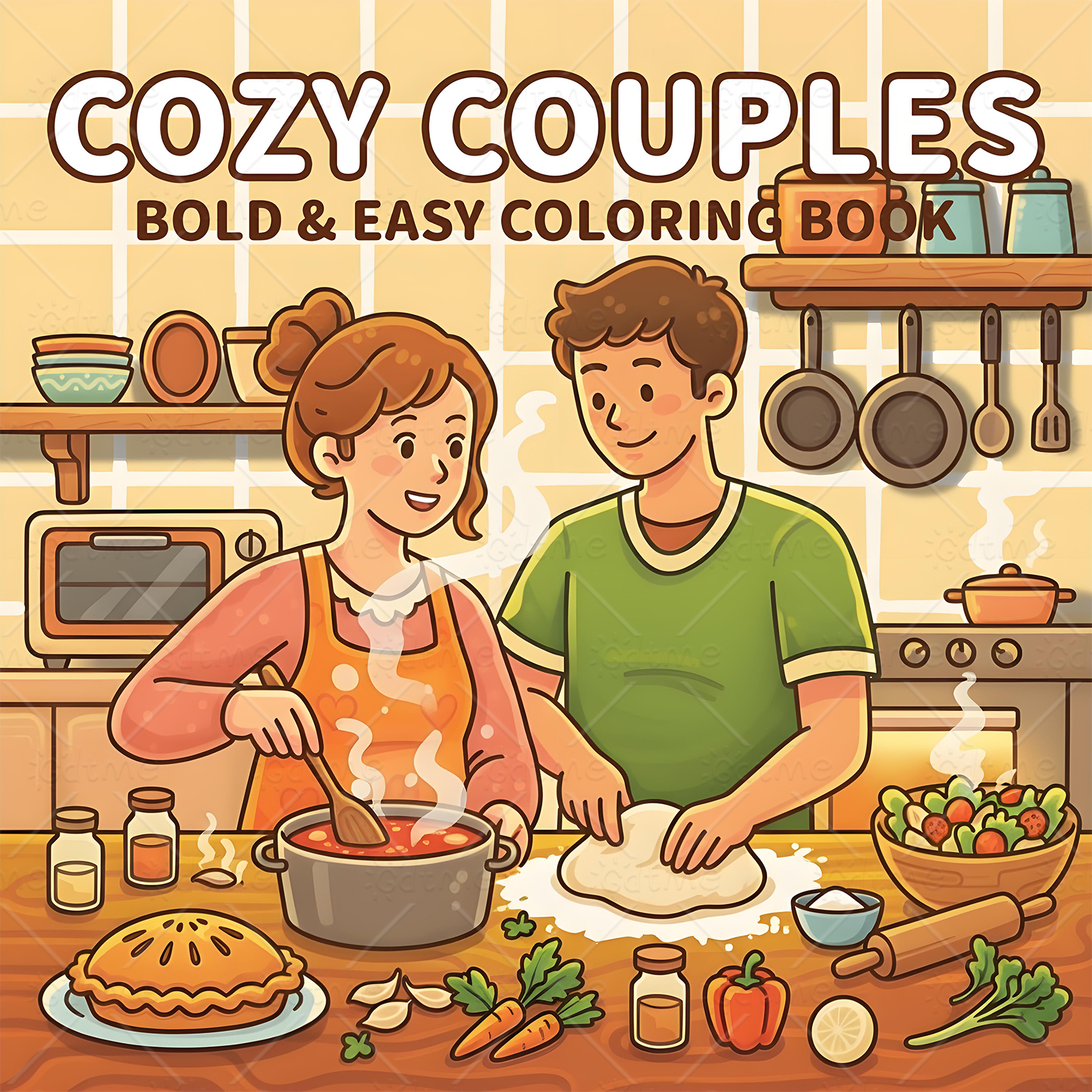 Model Kit Quick - COZY COUPLES Bold-easy Patterns Coloring Book