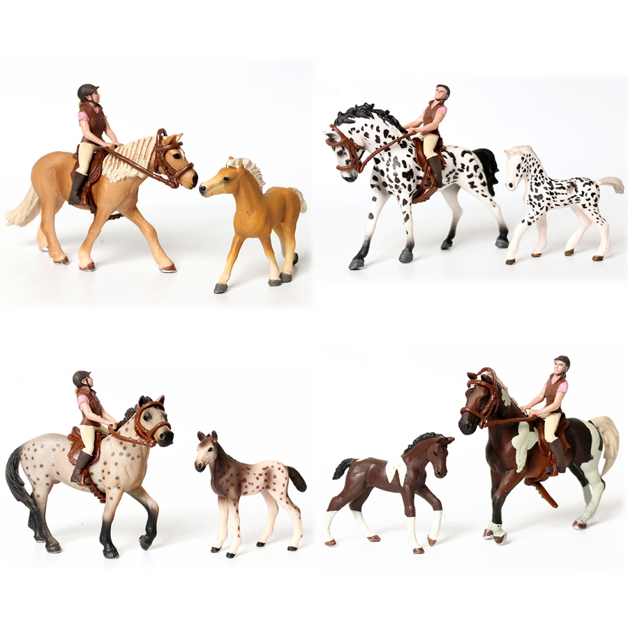 Model Kit Horse - Realistic Trakehner Knabstrupper Haflinger Horse Rider