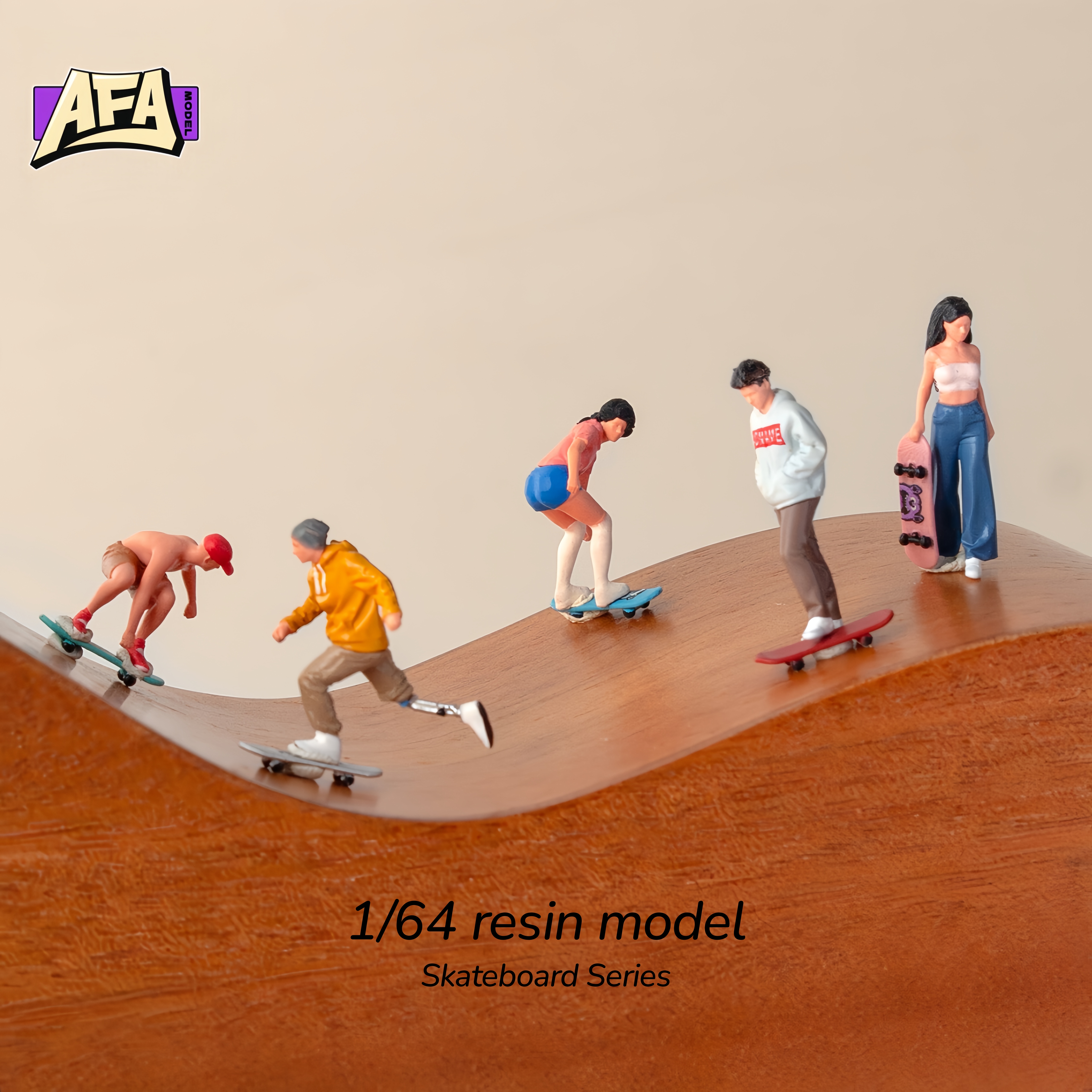 Model Kit Display - 1 64 resin diorama skate Miniature