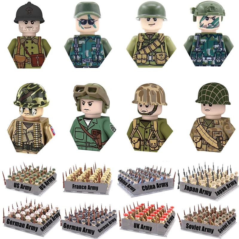 Model Kit Action Figure - World War II military soldier building