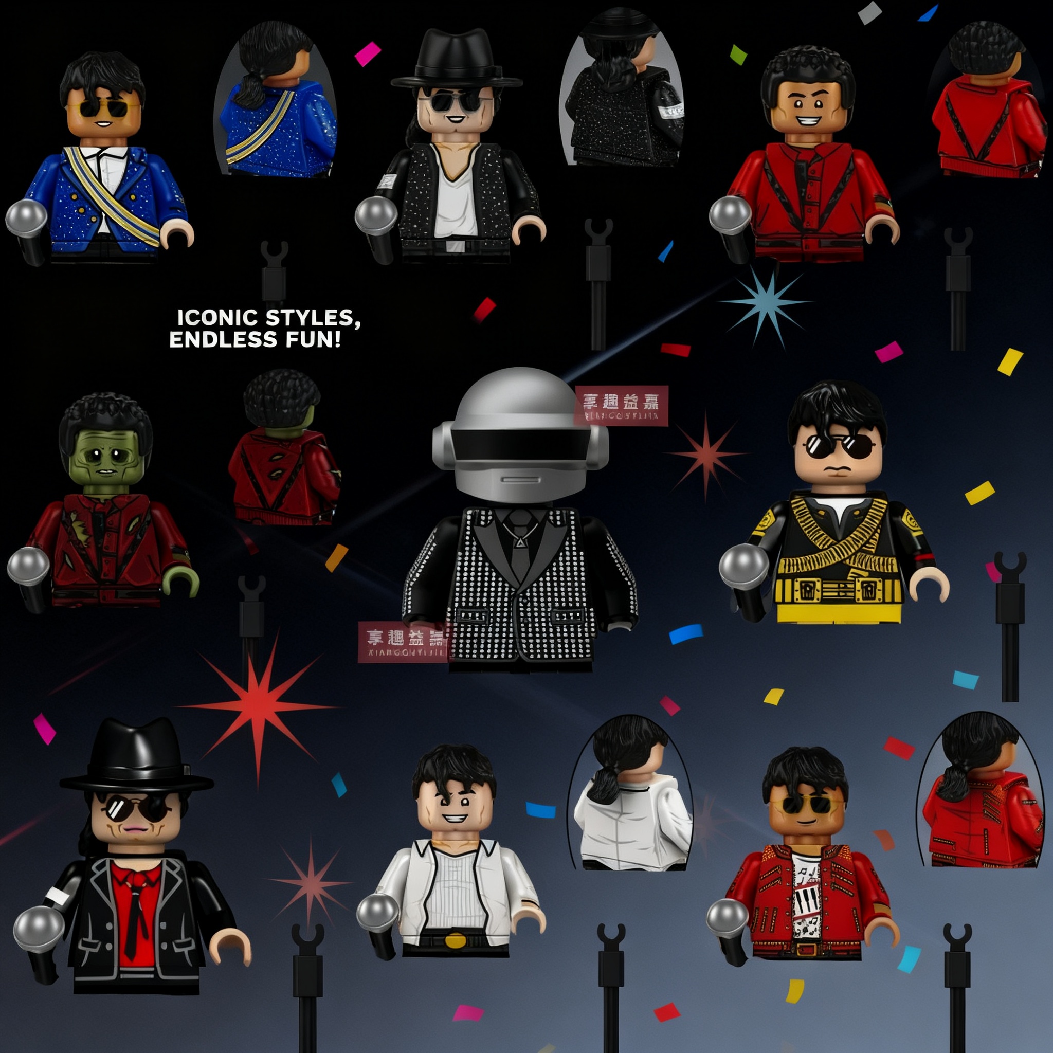 Model Kit Action Figure - Michael Jackson Building Blocks Action Figure