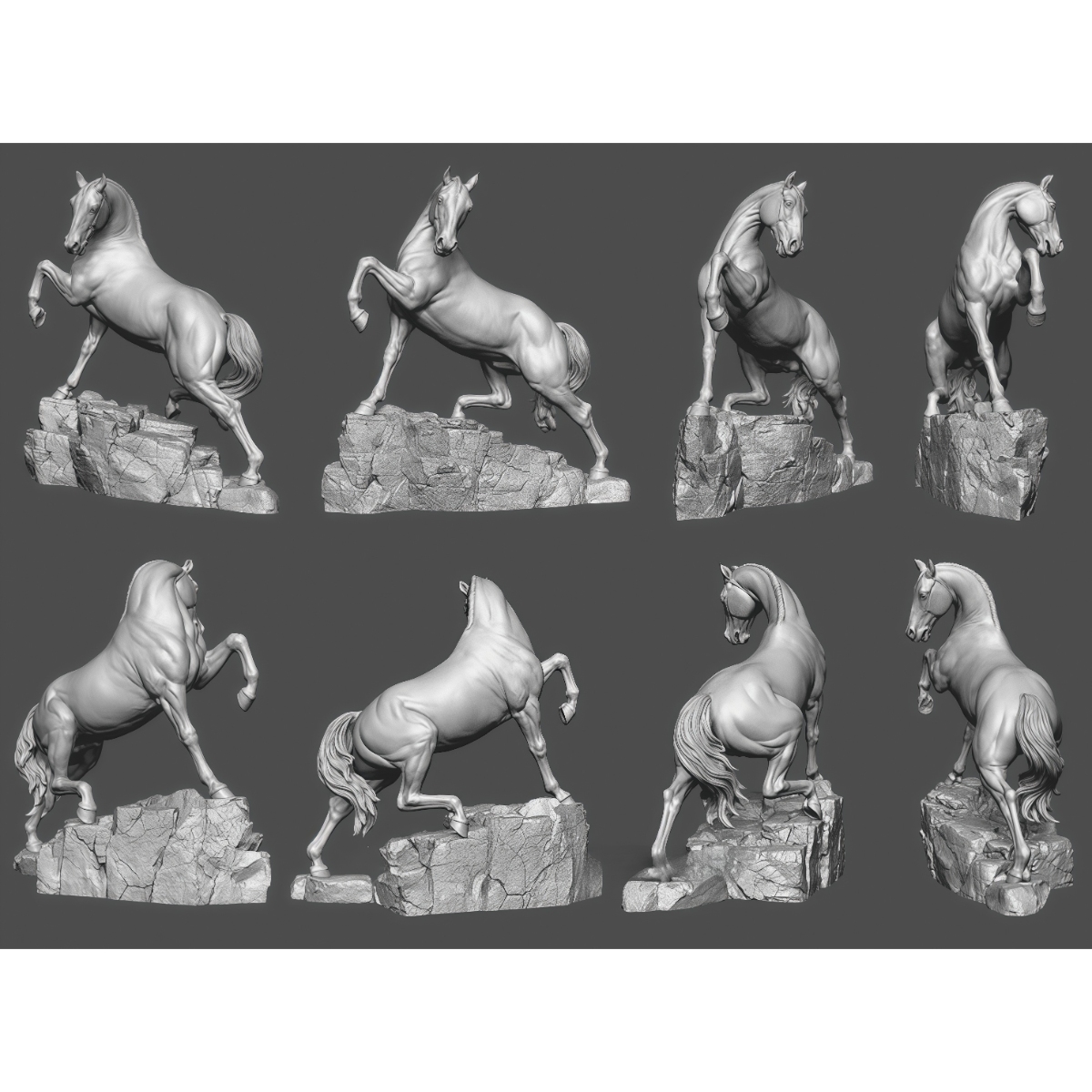 Model Kit Horse - 54mm unpainted resin model kit, resin