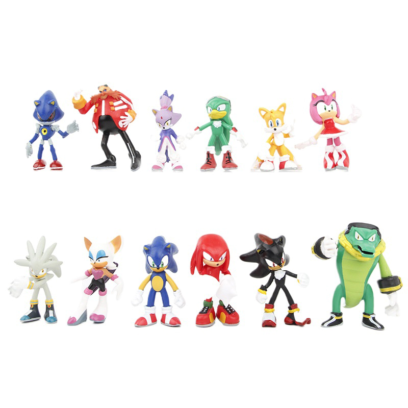 12Pcs Set Super Sonic Figure T - đánh giá và giá Model Kit Sonic