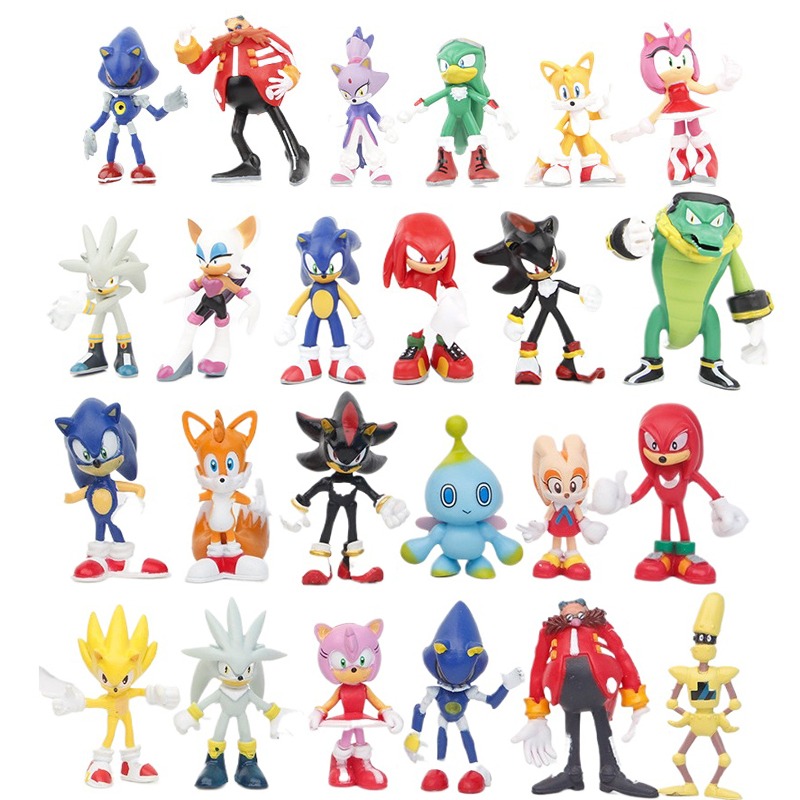 12Pcs Set Super Sonic Figure T - đánh giá và giá Model Kit Sonic