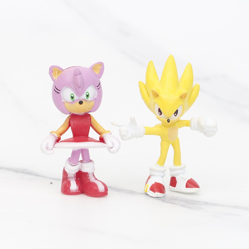 12Pcs Set Super Sonic Figure T - đánh giá và giá Model Kit Sonic