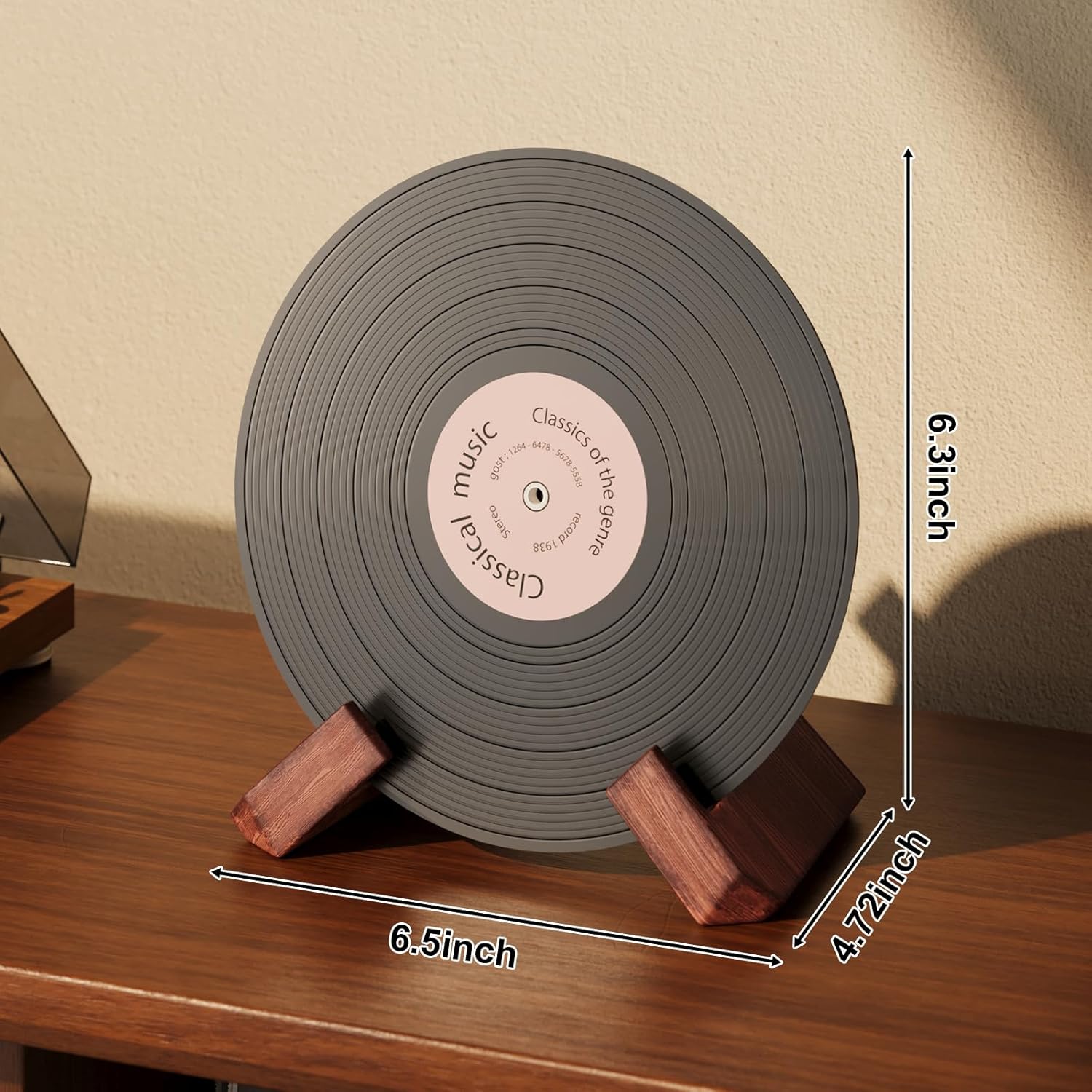 Single Wood Vinyl Record Stand - đánh giá và giá Model Kit Display