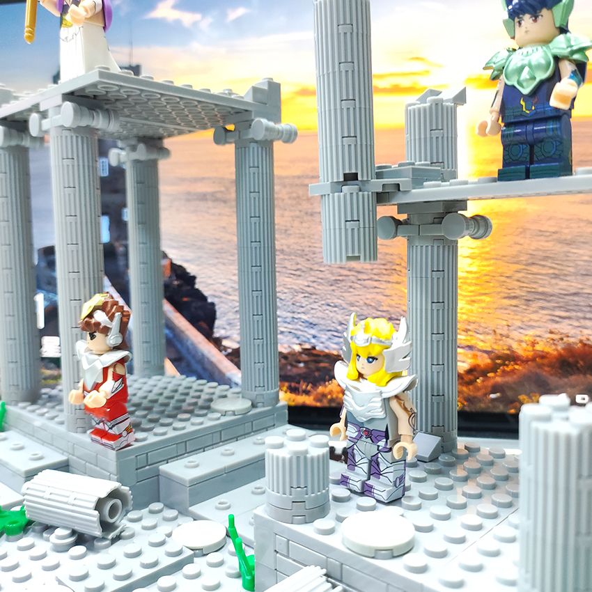 Saint Seiya Temple Ruins Fire  - đánh giá và giá Model Kit Kiryu