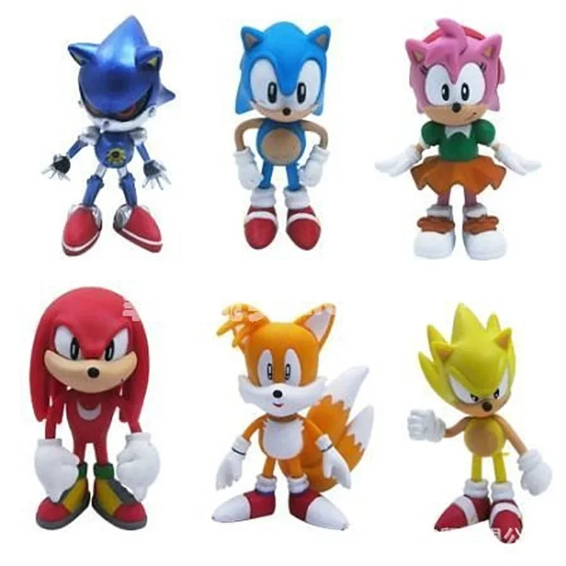 6Pieces/Set Sonic Action Figur - đánh giá và giá Model Kit Sonic