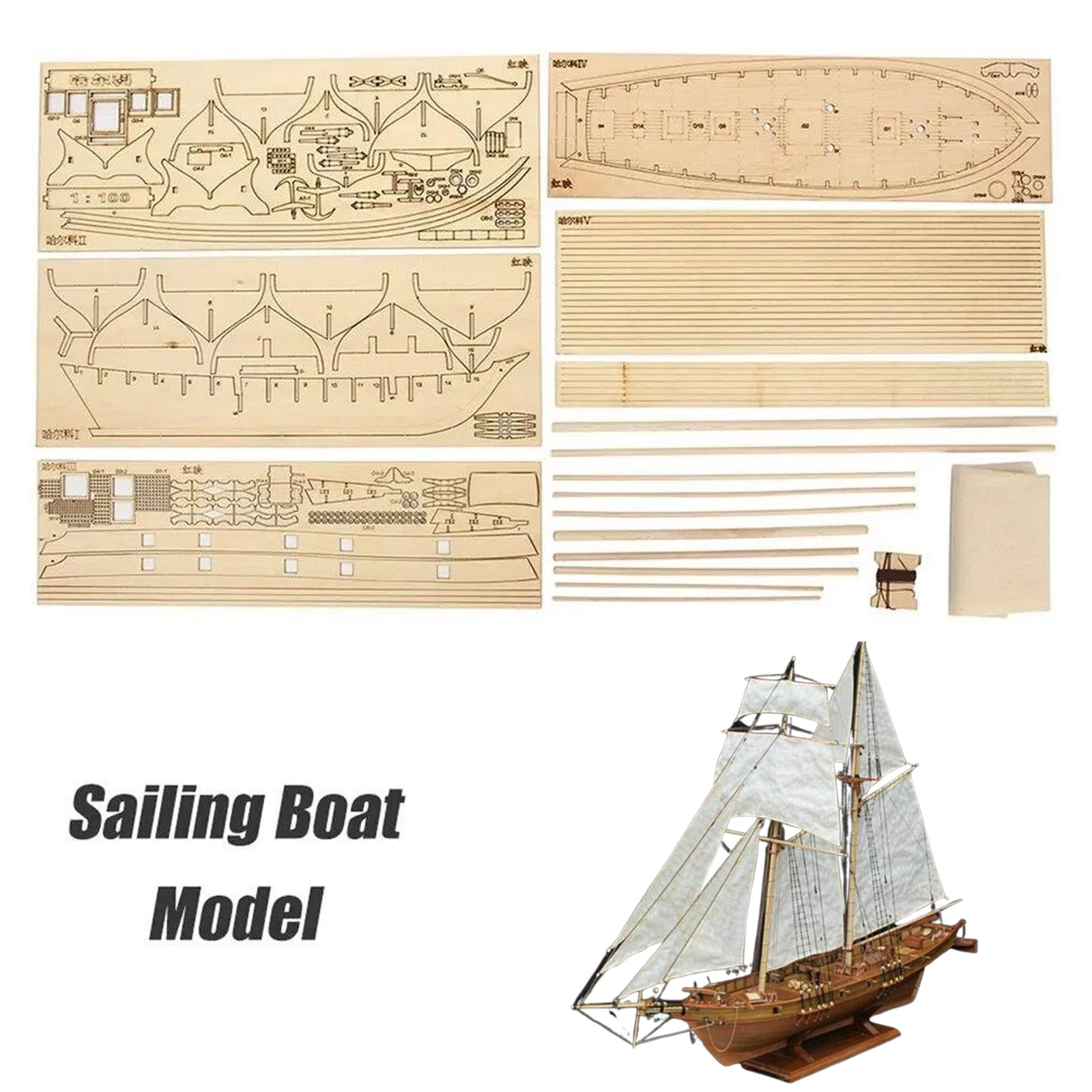 【Halcon Sailboat Wooden Model  - đánh giá và giá Model Kit U Boat