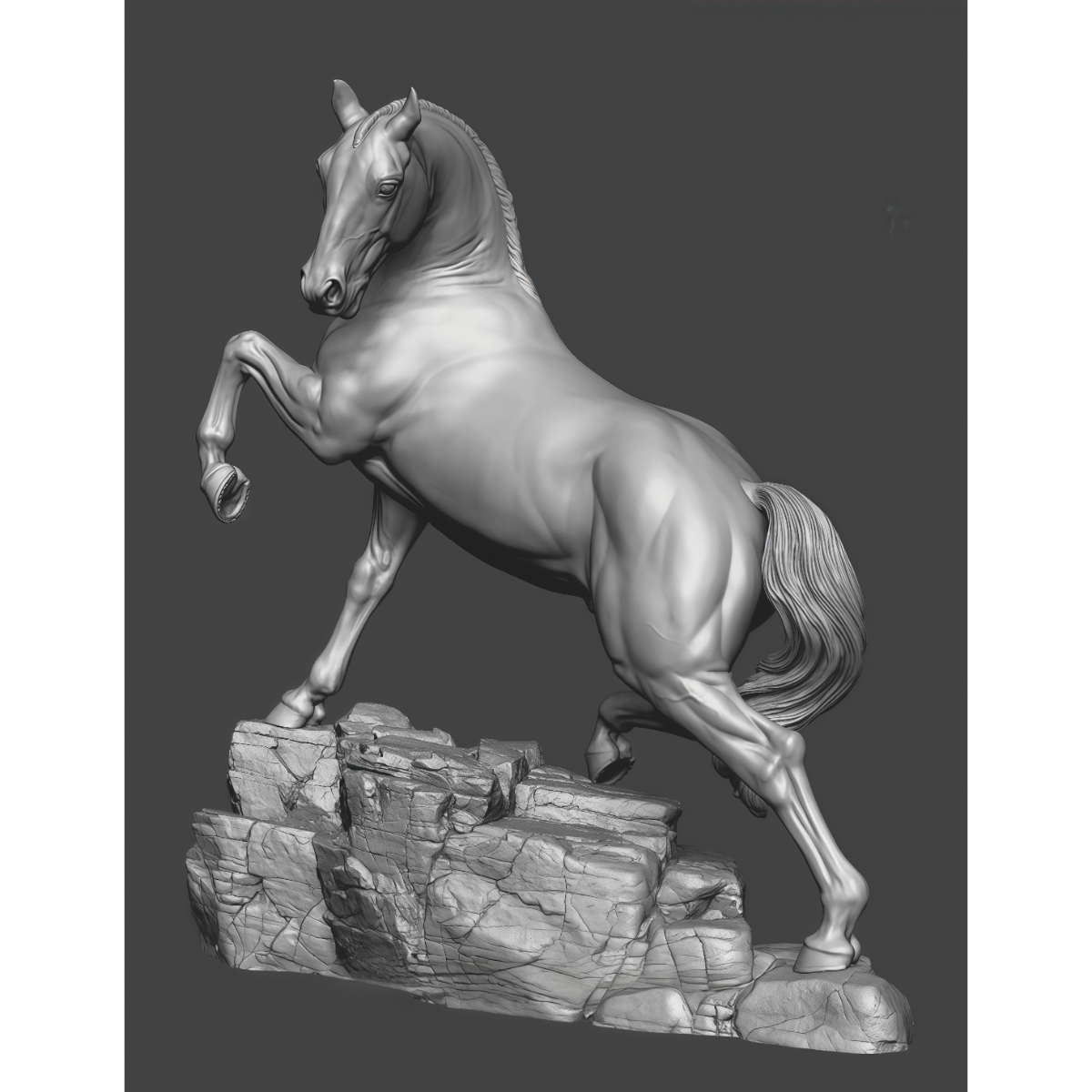 54mm unpainted resin model kit - đánh giá và giá Model Kit Horse