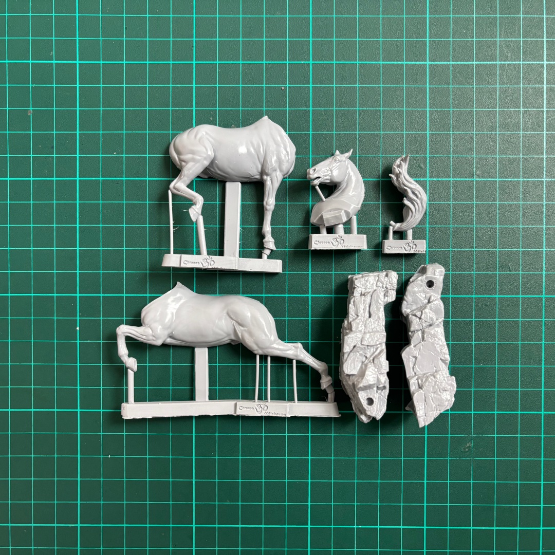 54mm unpainted resin model kit - đánh giá và giá Model Kit Horse