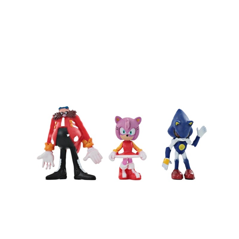 New 12Pcs/Set Mini Cute Sonic  - đánh giá và giá Model Kit Sonic