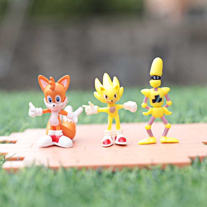 New 12Pcs/Set Mini Cute Sonic  - đánh giá và giá Model Kit Sonic